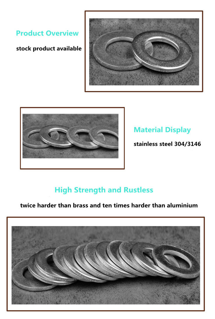 Customized 304 Stainless Steel ASTM F436 Flat Washer