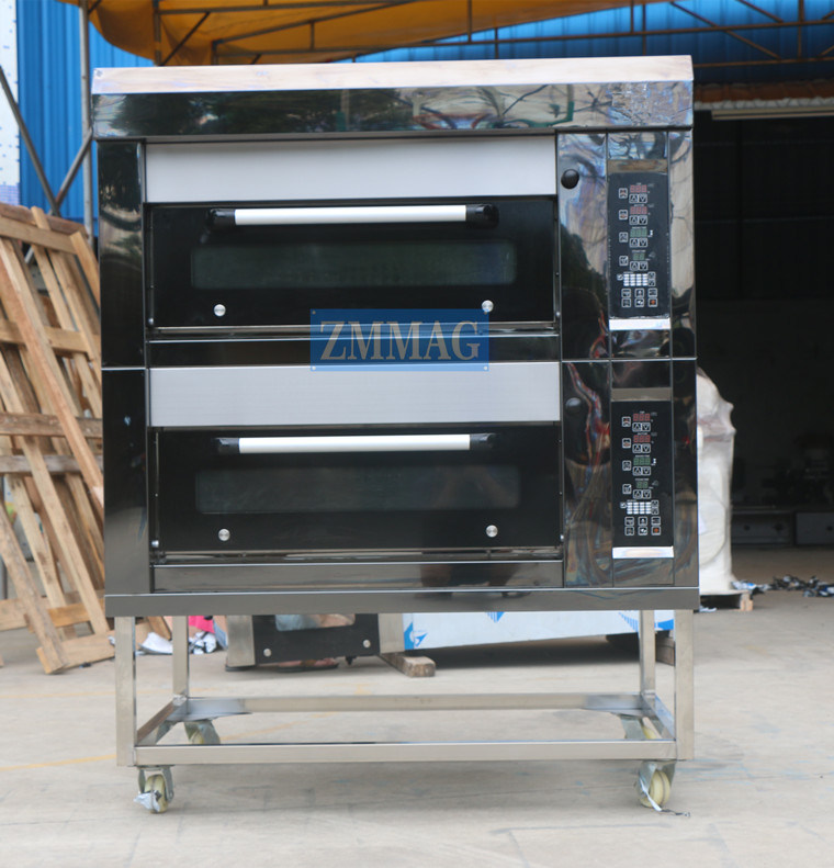 China Energy Saving 2 Decks 4 Trays Industrial Kitchen Appliances Baking Oven for Bread and Cake Used in Hotel & Restaurant (ZMC-204M)