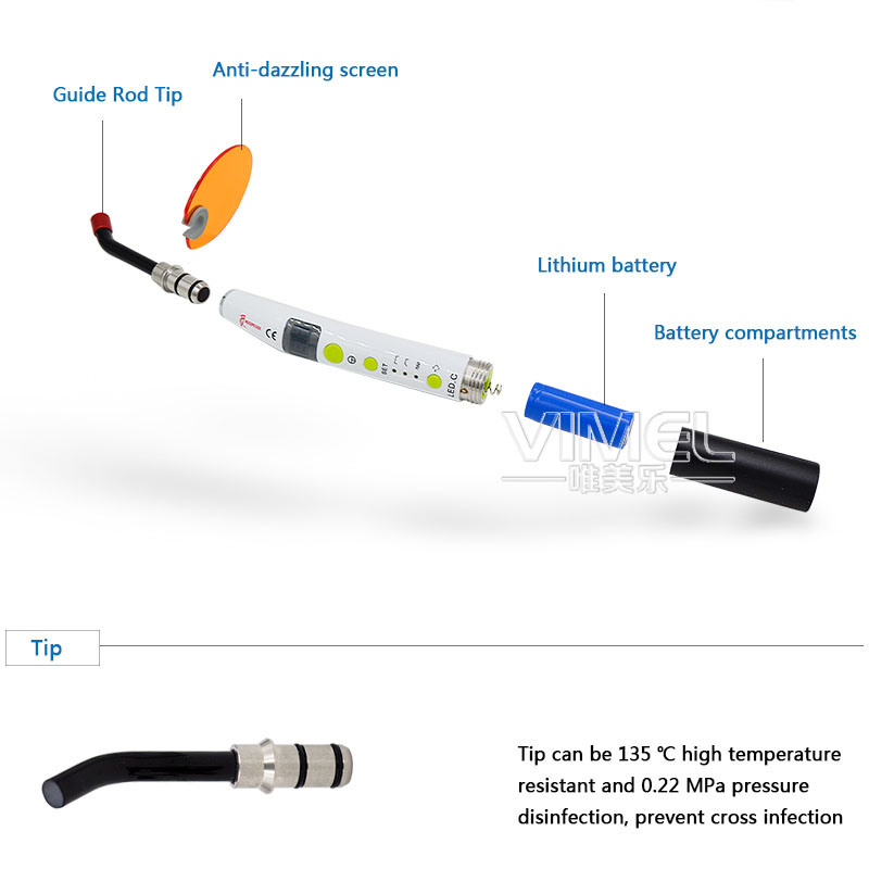 Woodpecker Dental LED-C LED Lamp Wireless Curing Light Battery Original