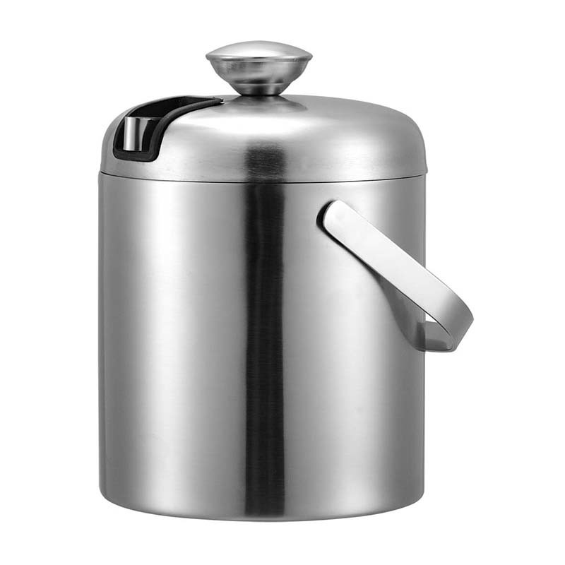 Hotel Quality Stainless Steel Ice Bucket with Concealed Tong