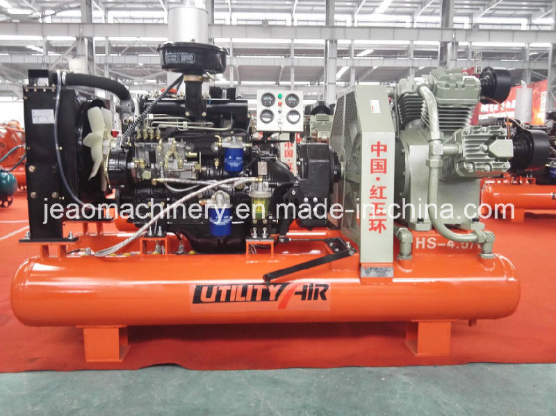 High Quality Air Cooled Piston Mining Air Compressor with DTH Drill Rig