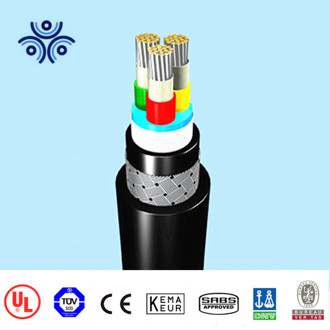 Solid Copper Conductor PE Insulated PVC Sheathed Bare Steel Armored Shipboard Coaxial Radio Frequency Cable