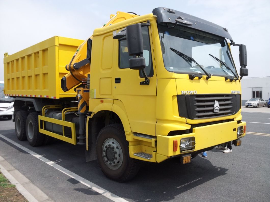 HOWO 6X4 Dump Truck with Truck Mounted Crane