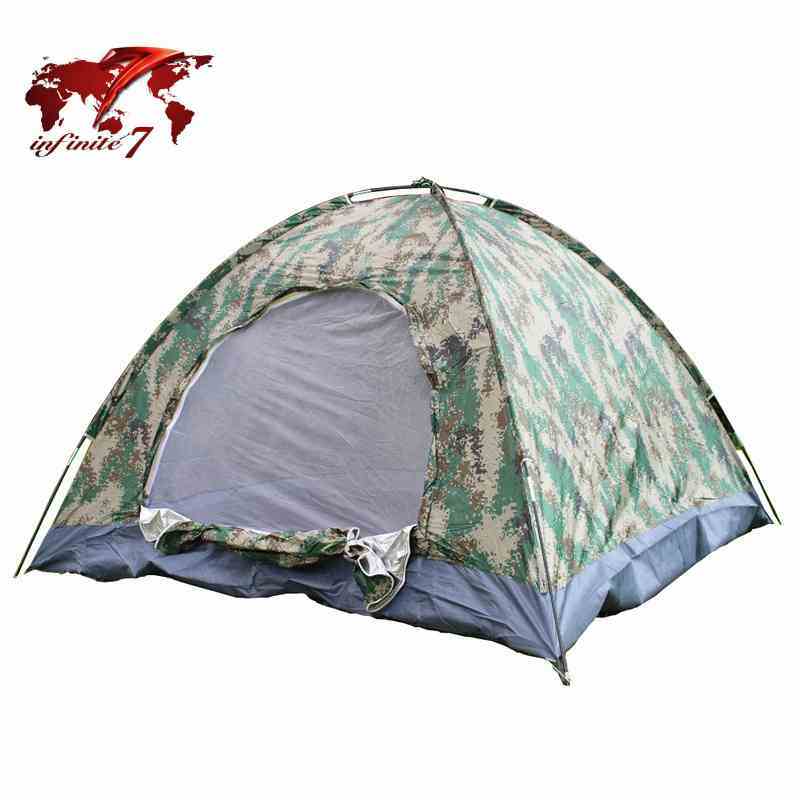 Outdoor Portable 3 or 4 Single Layer Waterproof Camping Tent