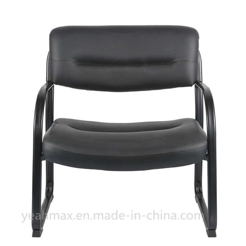 Black Hotel Furniture with Bonded Leather Upholstered and Metal Frame