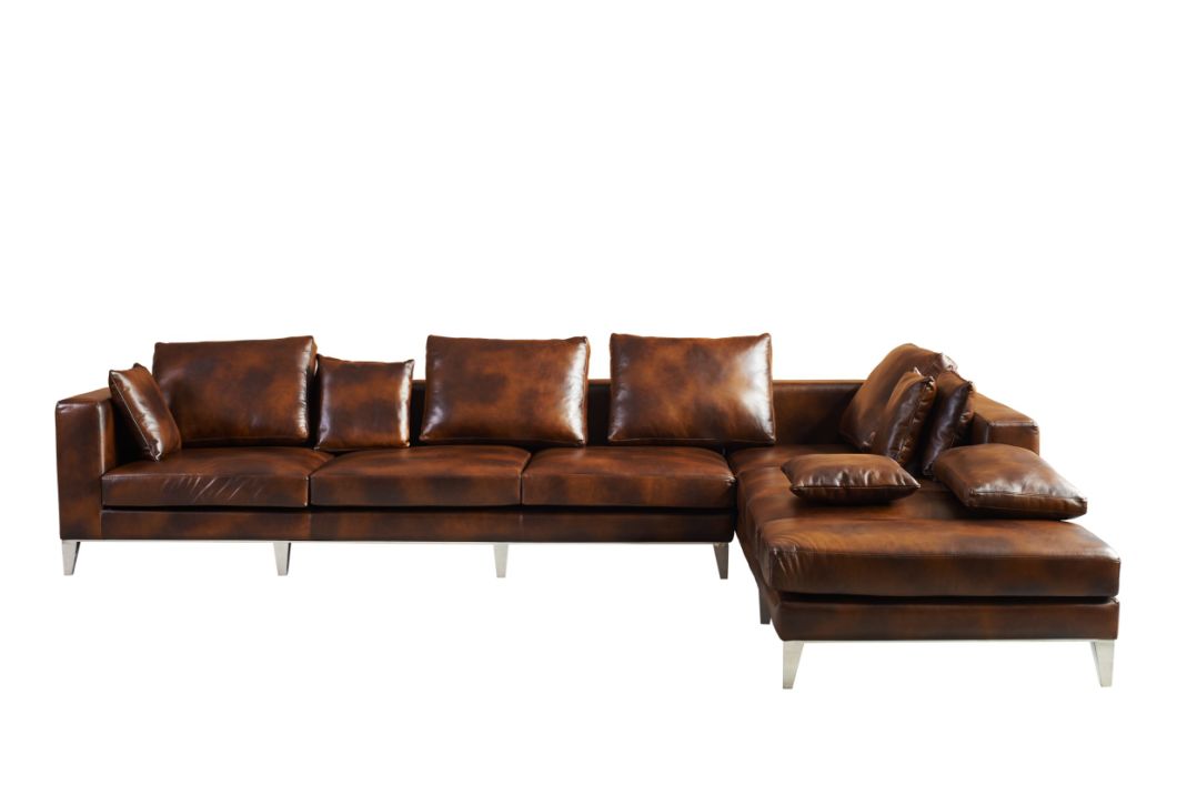 Big L Shape Leather Sofa, Corner Sofa, Italian Leather Sofa Yh-305