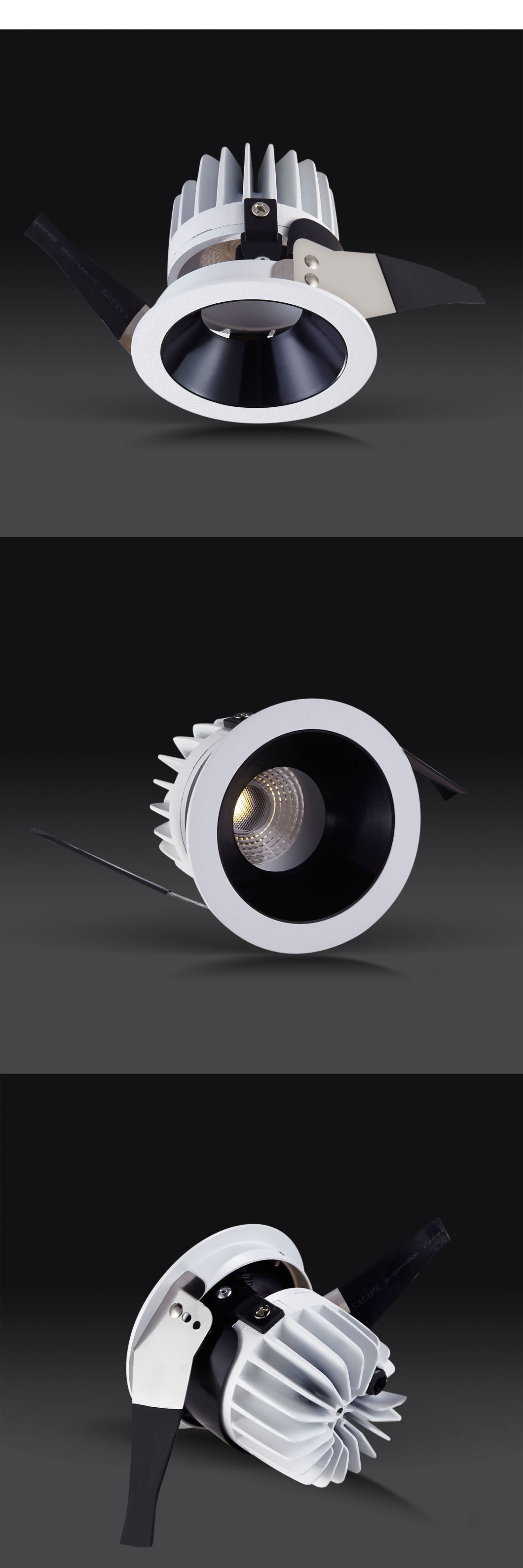 COB LED Down Light 6W 10W Black Reflector Cup TUV Ce Approved 5 Years Warranty