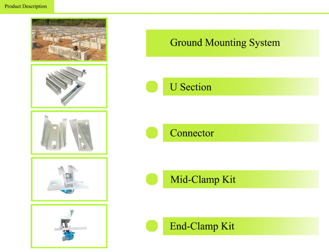 Thin Film Module Ground Mounting System PV Module Solar Products