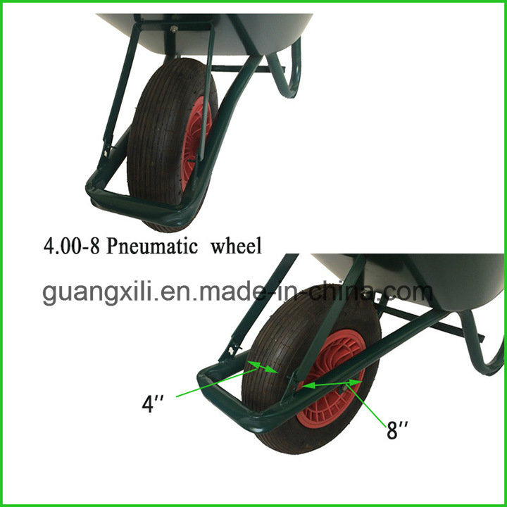 Garden Metal Wheel Barrow Galvanized Tray Wheelbarrow for Building Concrete Construction Garden