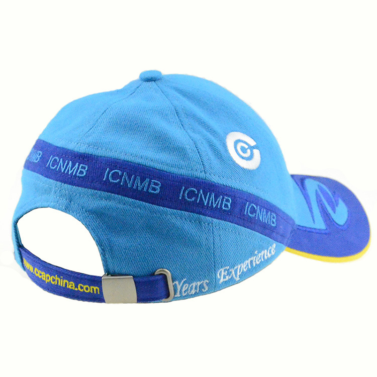 Custom Promotional Visor Cap Running Racing Sports Hat Blue 3D Embroidry Cotton Baseball Cap