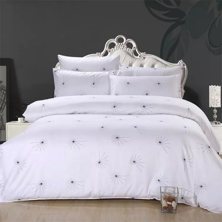 Hot Selling Bedding Set Luxury 100% Cotton Satin Fabric Flower Printing Bedsheets (JRAC018)