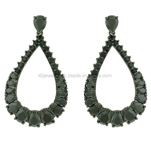 Fashion Jewellery Plated Copper Drop Earrings (KE3053)