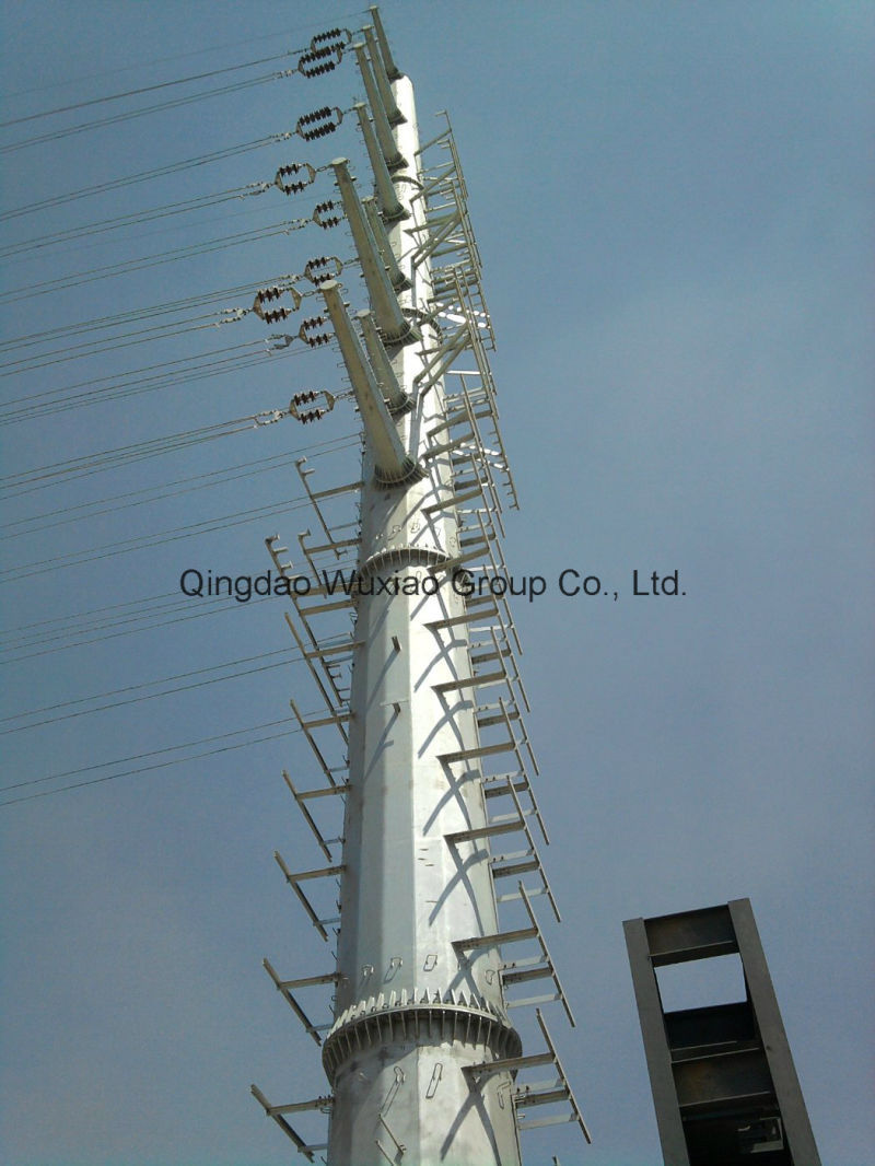 High Voltage Electric Power Transmission Steel Antenna Monopole Tower
