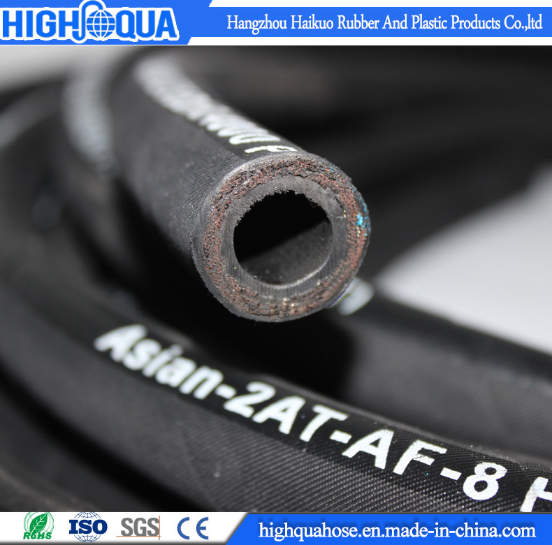 Steel Wire Braided Rubber Hydraulic Hose SAE100 R2at / En853 2sn