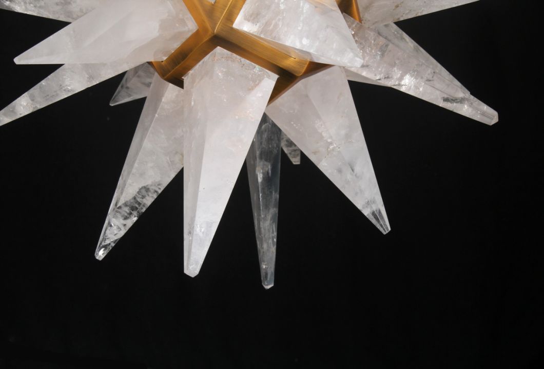 Rock Star, Quartz Crystal Star, Art Pendant Lamp, Chandelier, LED Light, Decorative Lighting