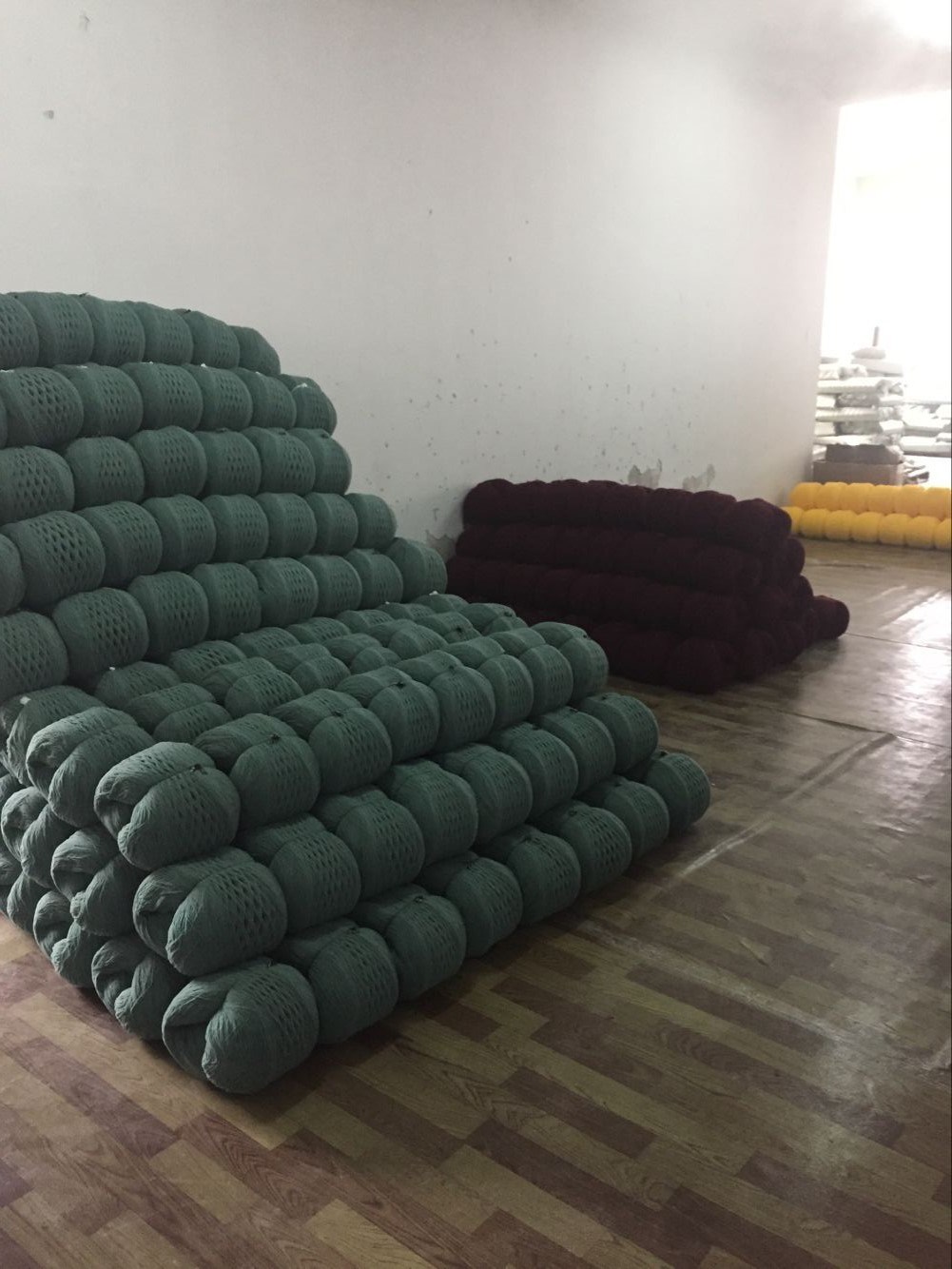 Machine Covered Colored Polyester Yarn Single Yarn Nylon Copy Yarn