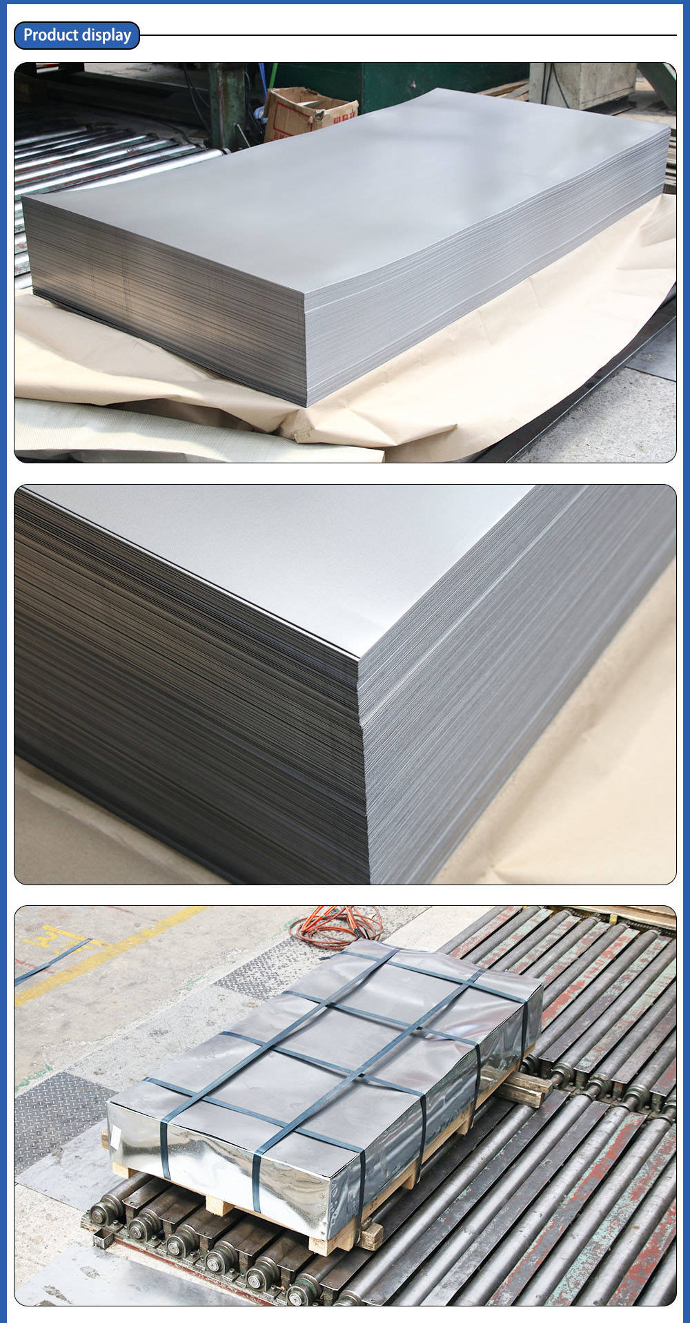Aiyia galvanized/galvalume steel plain sheet with zinc spangle and anti-finger cold rolling steel plate