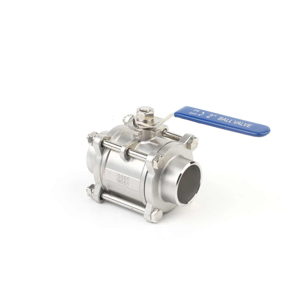 CF8m Three Pieces Socket Weld Lockable Ball Valve