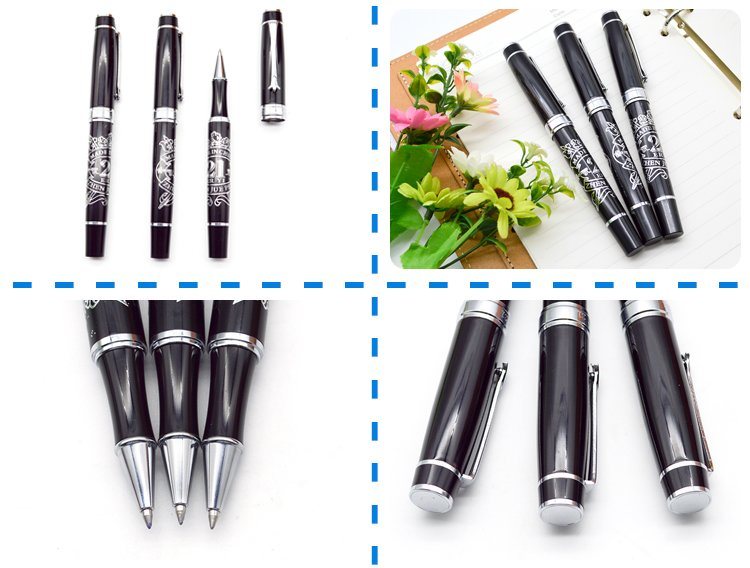 Black Metal Roller Pen Business Gift Pen with Emboss Logo (LT-E100)