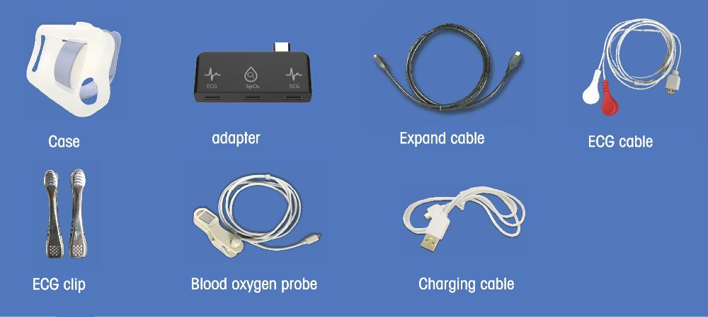 Bluetooth Connect Mini Pocket Wireless Veterinary Monitor for Surgery, ECG, Blood Pressure