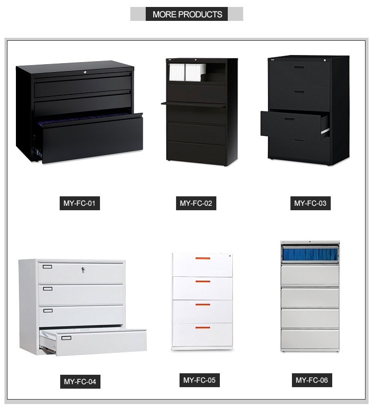 Office Use Legal and Letter Size File Storage 4 Drawers Lateral Steel Metal Filing Cabinet