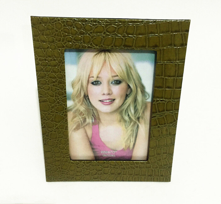 Flower Patterned Leather Picture Frames