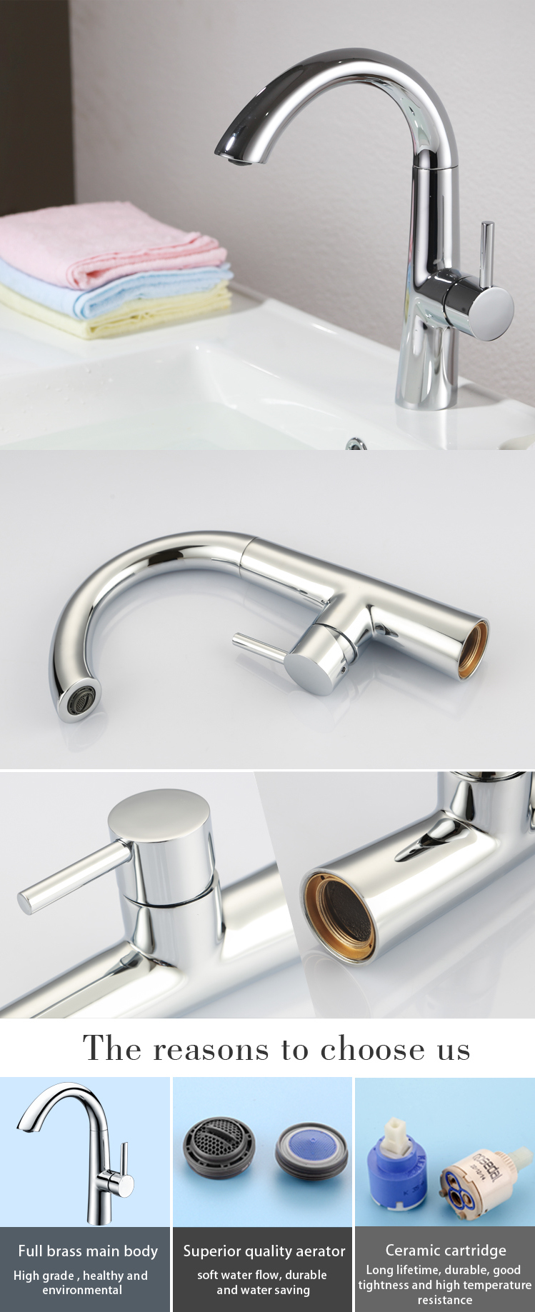 Lead Free Brass Sink Pull out Mixer Tap Basin Faucet