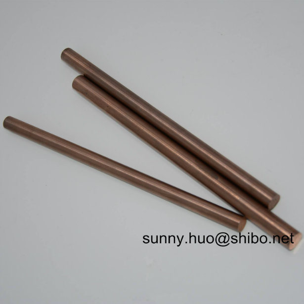 Polished Tungsten Copper Alloy (WCu) Rod, Wolframcopper Bar