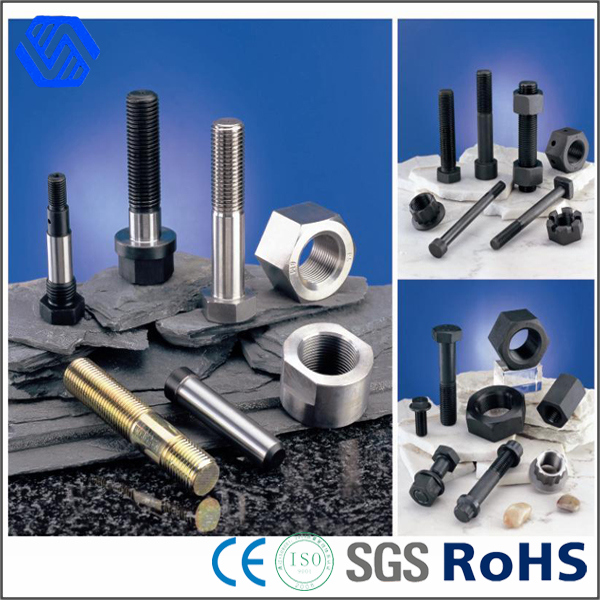 Carbon Steel Hex Bolt Stud Bolt Color Zinc Plated