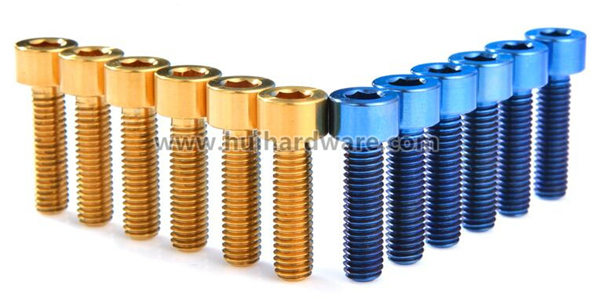 Gr5 Socket Cap/Tapper Head Titanium Bolt Blue