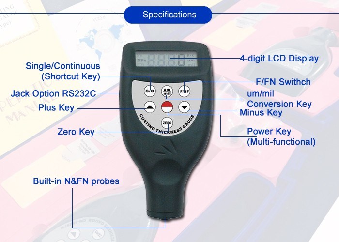 NF Type Coating Thickness Gauge Meter Cm-8825n