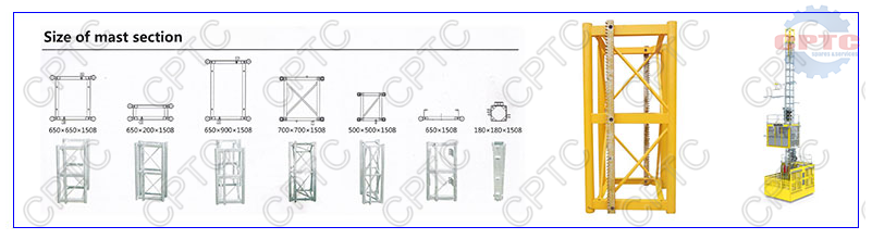 Master Section for Construction Hoist