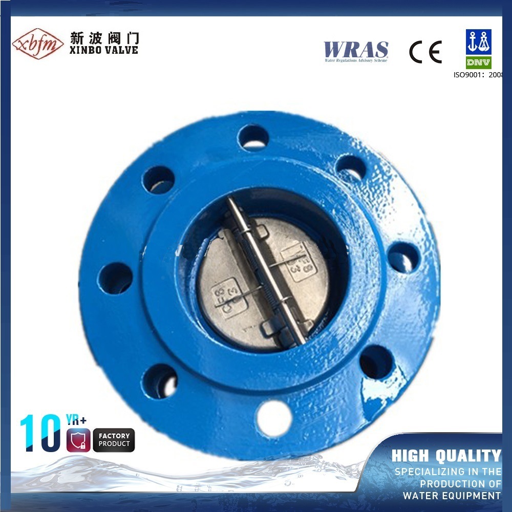 Dn40 Water Flap Non Return Natural Gas Check Valve/Soft Sealingdouble Bronze Disc Check Valve