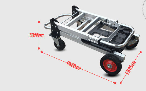 2 in 1 Aluminum Hand Truck 200kgs Capacity Hand Truck Dolly Convertible Hand Truck Utility Cart Esg10155