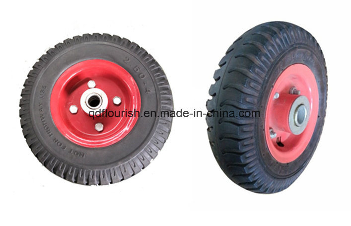 8'' Pneumatic Inflatable Rubber Wheel Plastic Rim