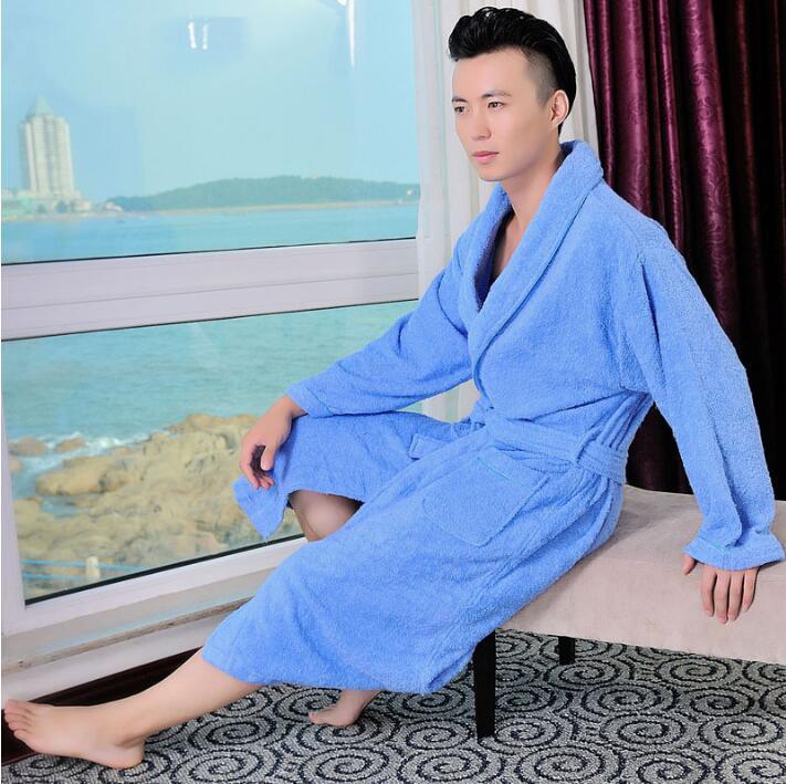 Promotional 100% Cotton Terry Hotel/Home Plain Dyed Bathrobe/Pajamas/Nightwear