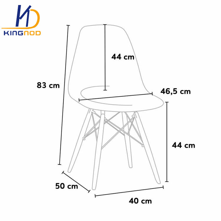 Cheap Wooden Leg Chair Plastic PP ABS Colorful Dining Chair Eames Dsw Dar Chair