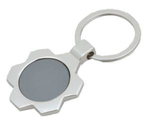 Metal Silver Plated Key Ring, Irregular Shape Keychain (GZHY-KA-025)