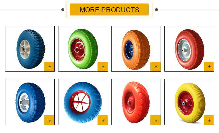 High Quality 4.00-8 PU Foam Solid Rubber Wheel with Metel Rim