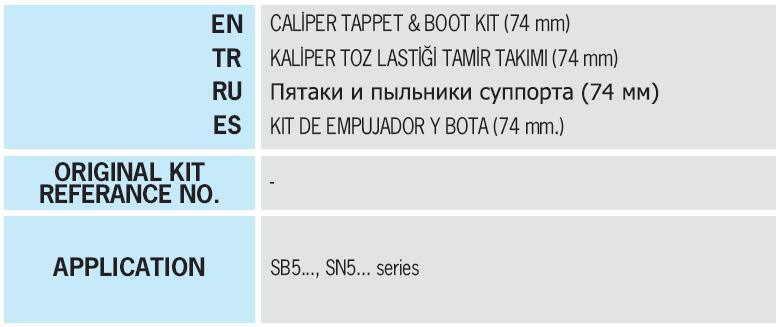 Caliper Tappet & Boot Kit of Knorr Universal Brake Caliper Repair Kit of Truck Trailer Spare Parts for Truck Axle