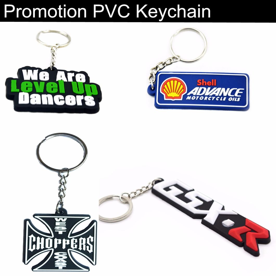Factory Custom Wholesale Promotion Rubber PVC Keychain