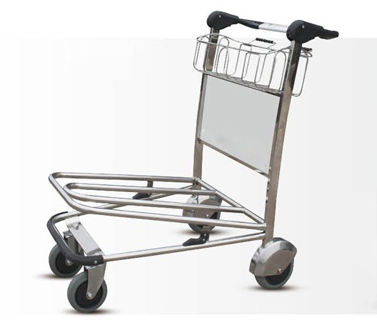 Stainless Steel Airport Trolley with Auto Brake, Airport Luggage Trolley