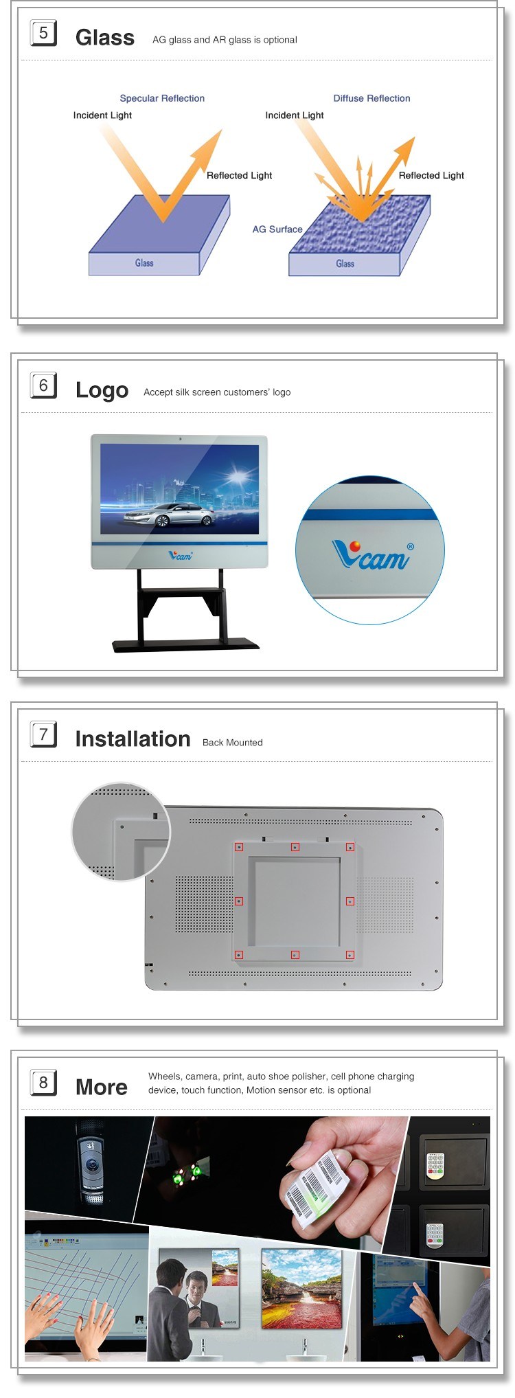 55 Inch Super Slim LCD Display Interactive Smart Board