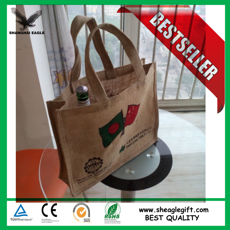 Wholesale Shopping Recycled Jute Gift Bag Customized