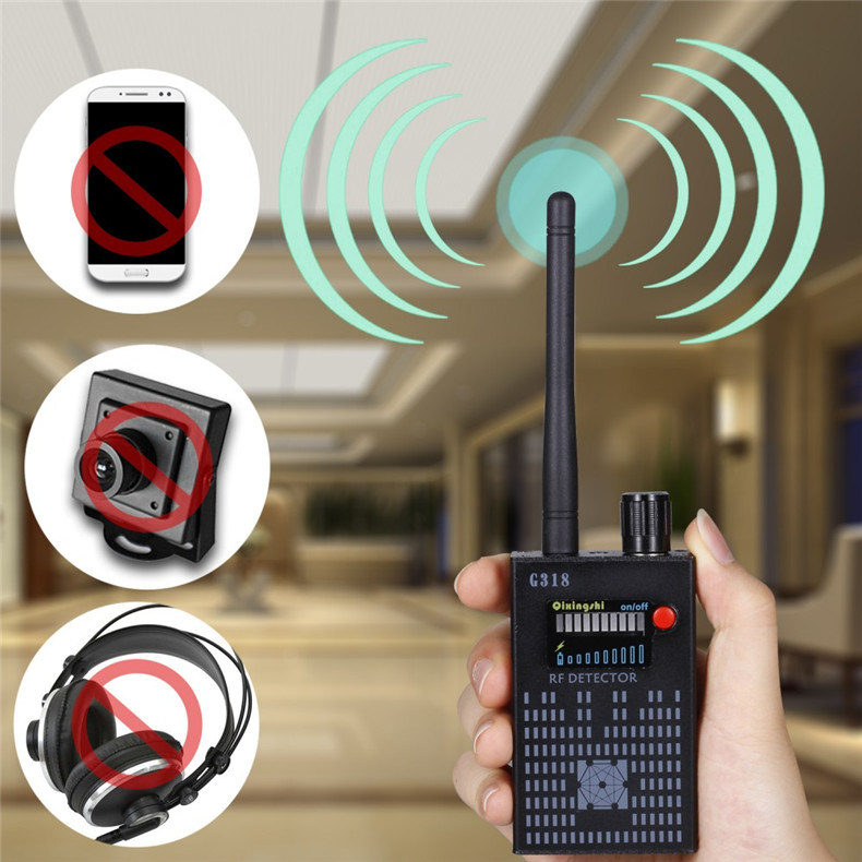 High Sensitivity Wireless Signal Transmitting Radio Detector Covering 2g 3G 4G Mobile & GPS Locator & 1.2/2.4GHz Wireless Camera Detector