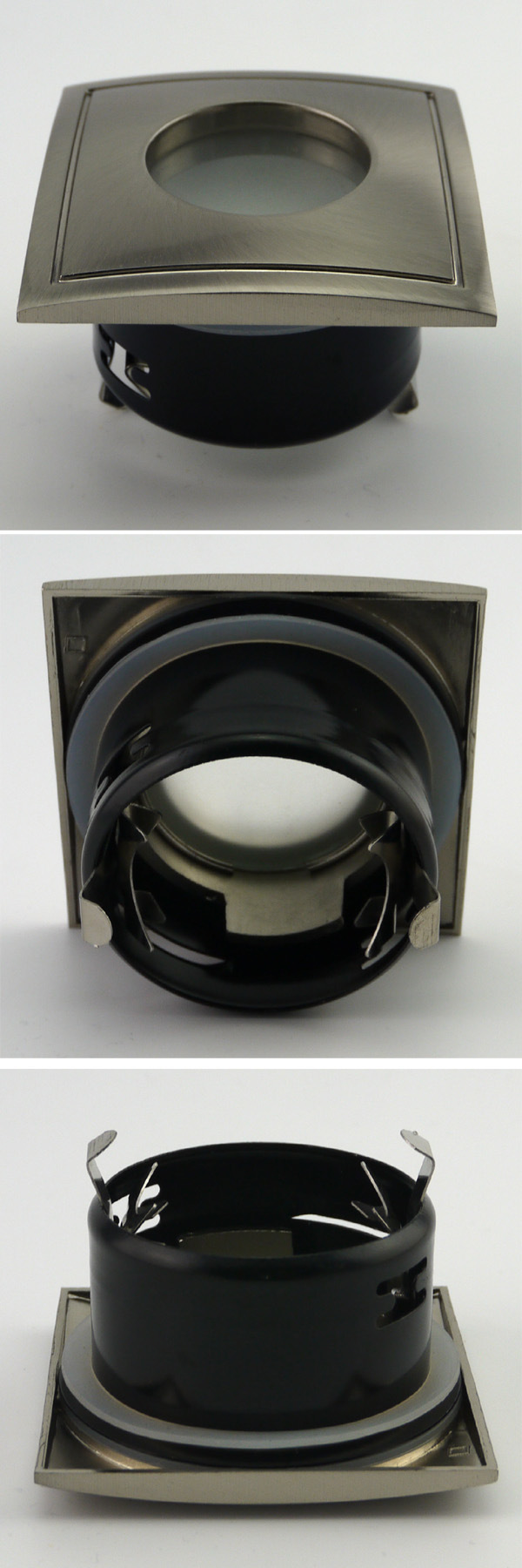 Aluminum Die Casting GU10 MR16 Square Fixed Recessed LED Bathroom Downlight (LT1901)