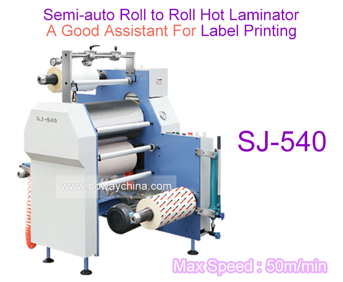 540mm Semi Automatic Hot Roll to Roll Film Graphic Shop Label Printing Paper Laminator Laminating Lamination Machine