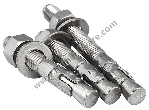 Stainless Steel Wedge Anchor with Nut and Washer