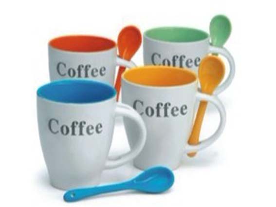 Colorful Ceramic Sublimation Mug with Spoon