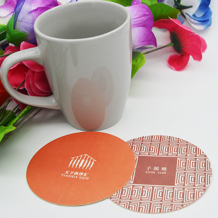 OEM Wholsale Absorbent Paper Coaster Cup Mat for Catuaba Drink